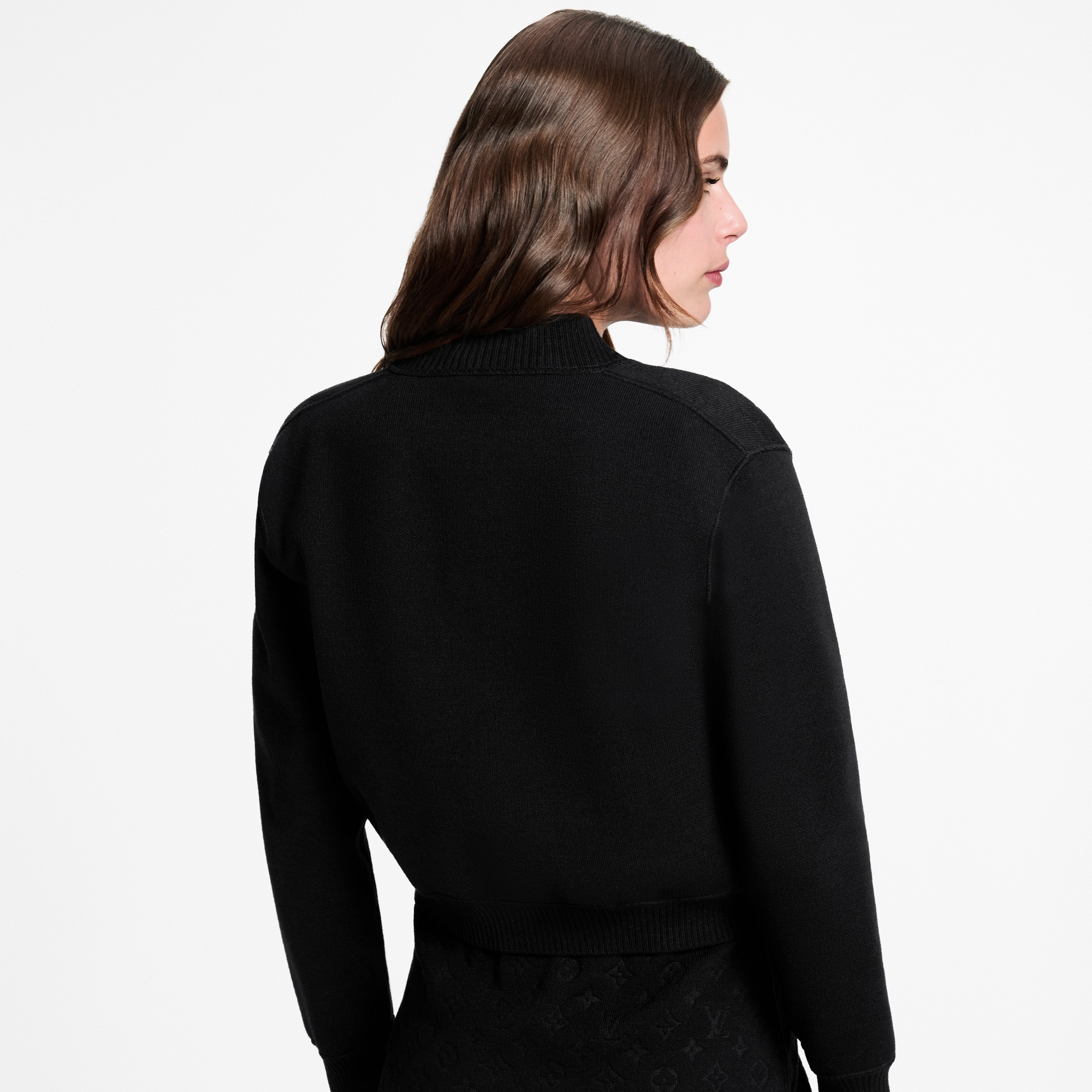 Monogram Accent Zip-Up Knit Jacket - Women - Ready-to-Wear | LOUIS